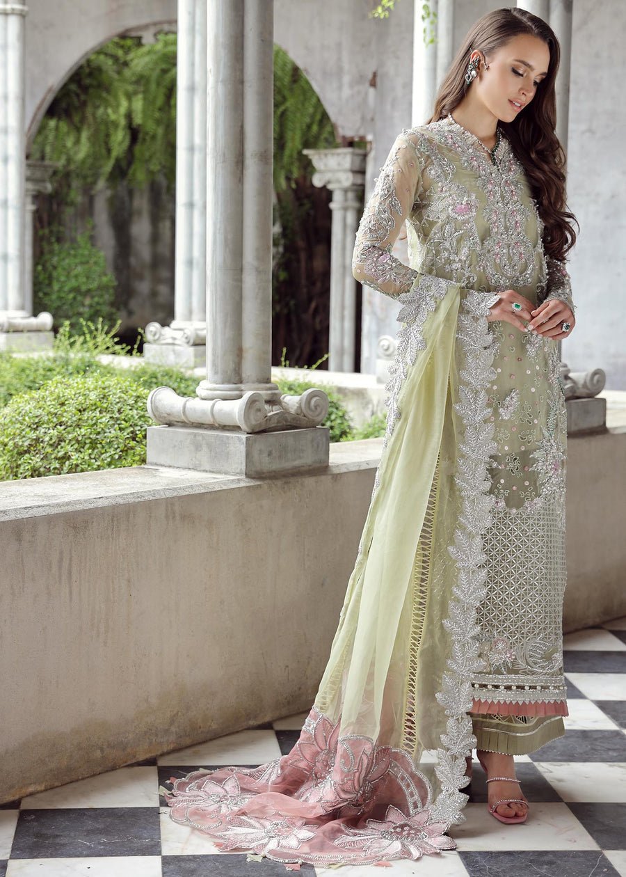 Maryum Hussain Embroidered Organza Party Wear Suit – Trouser & Bottom Fabric Maryum Hussain Embroidered Organza Party Wear Suit - Matching Bottom & Trouser Fabric Details | IQNAZ