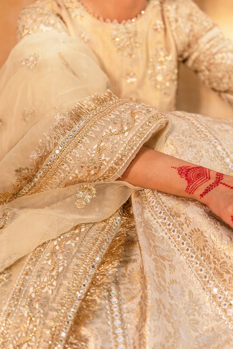 Qalamkar Afsanah Embroidered Organza Party Wear Suit – Photoshoot Angle 7 Qalamkar Afsanah Embroidered Organza Party Wear Suit - Designer Photoshoot Gallery Angle 7 | IQNAZ Couture