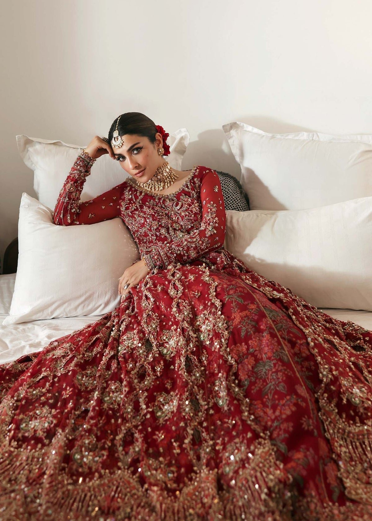 Kanwal Malik Gul Hand Embellished Organza Party Wear Suit – Trouser & Bottom Fabric Kanwal Malik Gul Hand Embellished Organza Party Wear Suit - Matching Bottom & Trouser Fabric Details | IQNAZ
