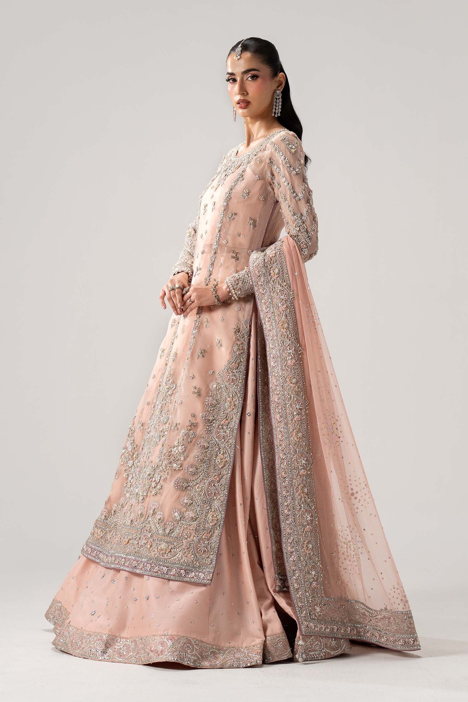 Maria B Hand Embellished Organza Party Wear Suit – Photoshoot Angle 9 Maria B Hand Embellished Organza Party Wear Suit - Designer Photoshoot Gallery Angle 9 | IQNAZ Couture