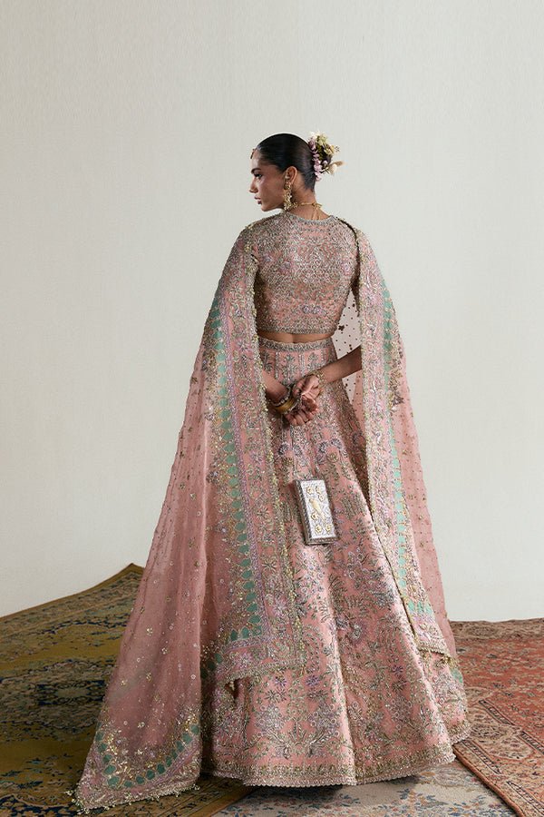Suffuse Iris Couture Zaleh D Hand Embellished Organza Party Wear Suit – Embroidery & Handwork Detail Suffuse Iris Couture Zaleh D Hand Embellished Organza Party Wear Suit - Close-Up Hand Embellishment Tilla & Pearl Work | IQNAZ